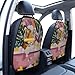 Hayyett Tiger in A Bathtub Funny Car Seat Back Kick Protectors,2 Pack Kick Mats with Storage Pockets for Vehicles to Protect from Dirt Mud Scratches