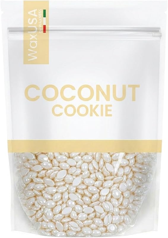 Cera depilatória em pérolas WaxUSA by Waxness com fragrância Coconut Cookie, 750 g