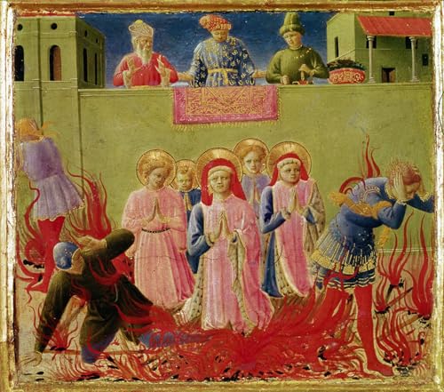 Impression d'affiches Ss Cosmas et Damian Fra Angelico pour créer une ambiance galerie d'art