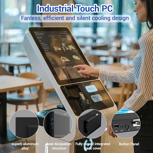 PC industrial todo en uno con Windows 11 Pro de 15.6 pulgadas con Intel Celeron N5100, 8 GB de RAM, 128 GB SSD, pantalla táctil IPS FHD (1920 x 1080), 4 USB 3.0, RS232, LAN, HDMI y tipo C - imagen 9