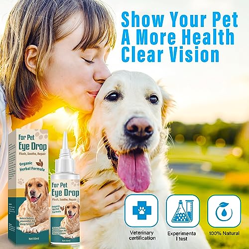 zeBrush Pet Eye Drops for Dogs & Cats, Relieve Eyes Itching, Irritation & Infection Inflammation, Dog Tear Stain Cleaner, Improve Eye Vision & Cataracts, Safe & Gentle for Pets