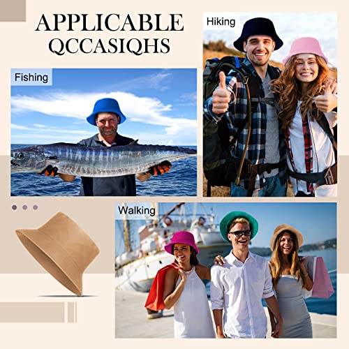 48 Pieces Bucket Hats Unisex Cotton Wide Brim Sun Bucket Hat Summer Fisherman Cap For Men Women Teens Outdoor Travel Beach Vacation Accessory, 16 Colors Colorful #TOP6