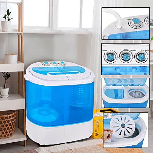 ZenStyle Portable Washer Compact Twin Tub 9.9 LB Mini Top Load Washing