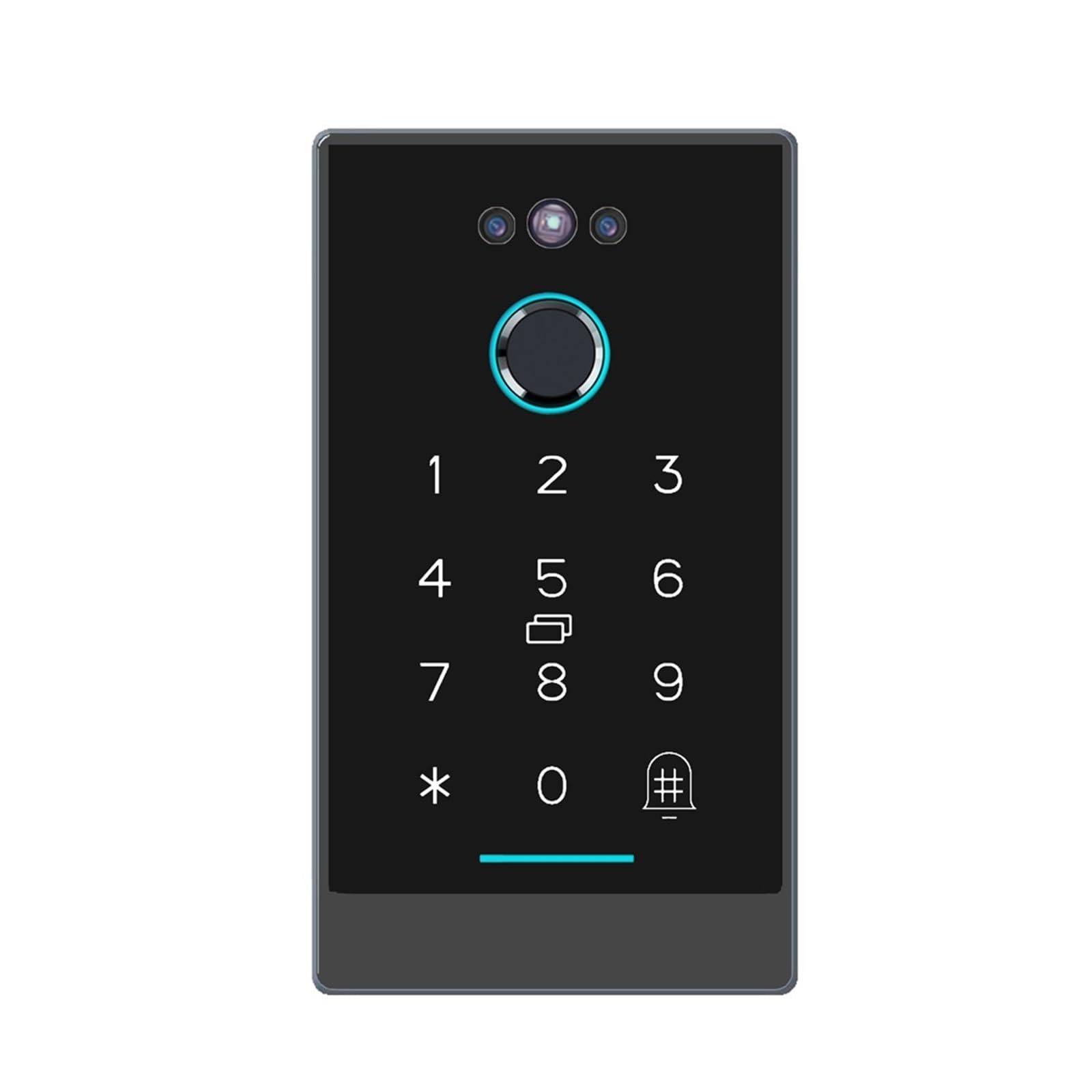 Fingerabdruck-Zeiterfassungsgerät, Passwort, RFID-Karte, mehrere Mobiltelefon-Apps, biometrische Daten,Passform nach europäischem Standard(H3D-TTLOCK)