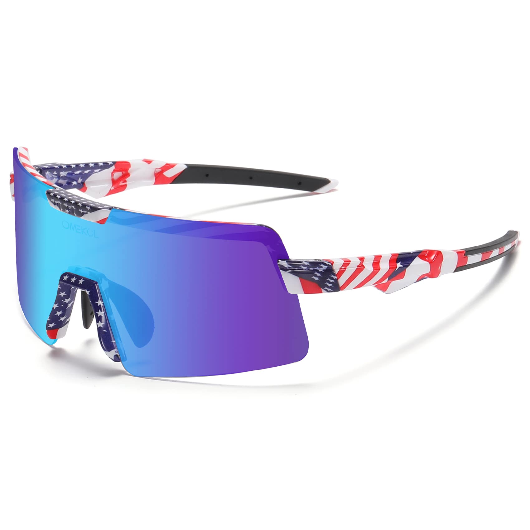 OMEKOL Two Sizes For Adults and Youth Polarized Sunglasses Men Women Outdoor Sport Baseball Glasses UV400 Cycling Eyewear