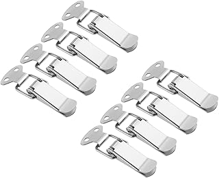 Garneck 8pcs Box Buckle Tool Box Metal Vintage Box Toolbox Accessories Chest Trunk Catch Buckle Lock Clasp Clamp Catch Clamp Clip Hasp Accessory Tool Box Hasp Cabinet Buckle Drawer Buckle