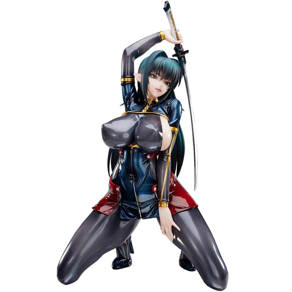 DEXSHUN Annerose·Vajra Figur Anime Spiel Figure 1/6 Statue 18cm | Kniestellung, Ninja-Anzug-Stil, Modell, mit Zubehör, PVC, Dekoration, Anime Merchdiese, Ornamente, Geschenke