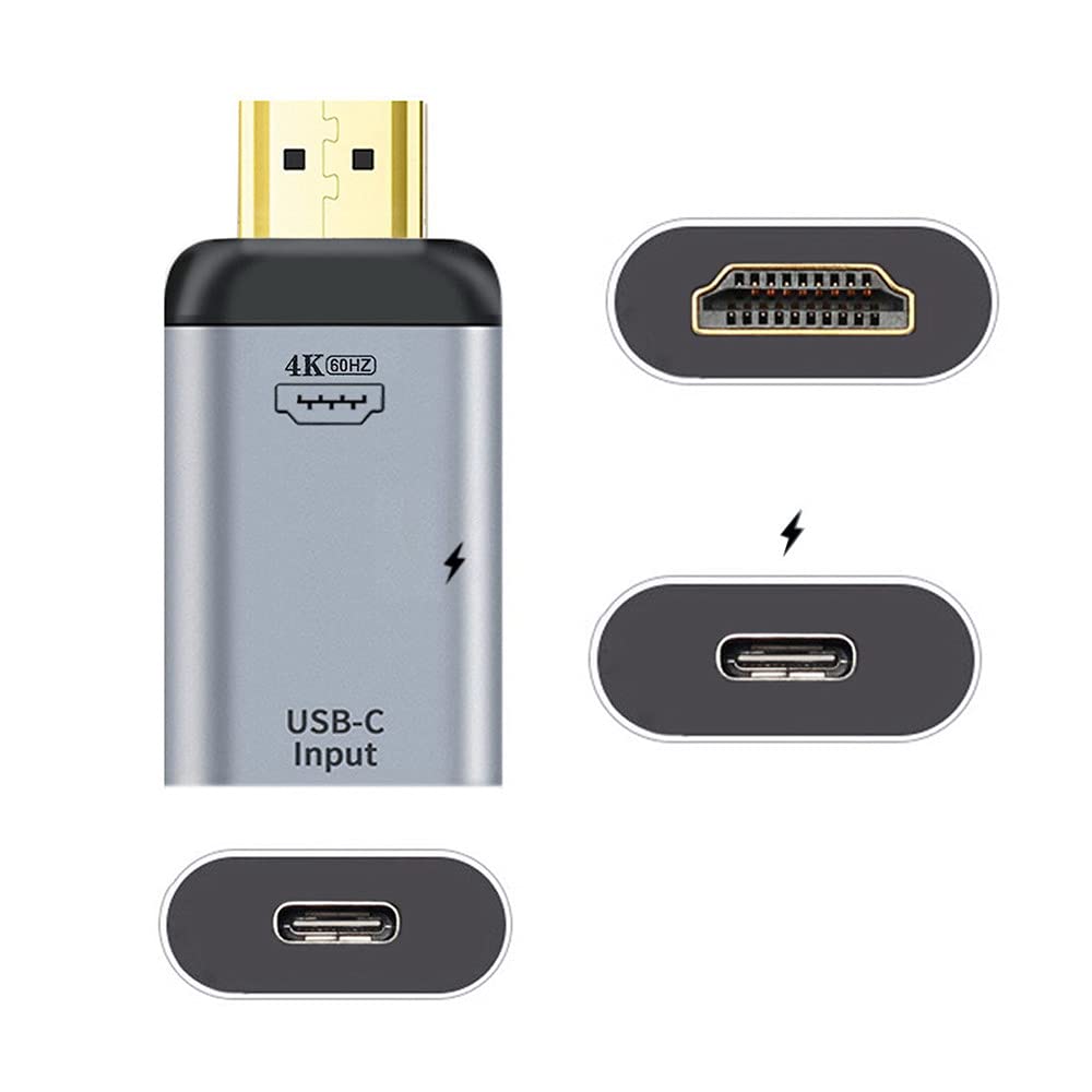 xiwai USB-C Tipo C Hembra a HDMI Sink HDTV y Fuente de alimentación PD 4K 60hz 1080p para teléfono y computadora portátil