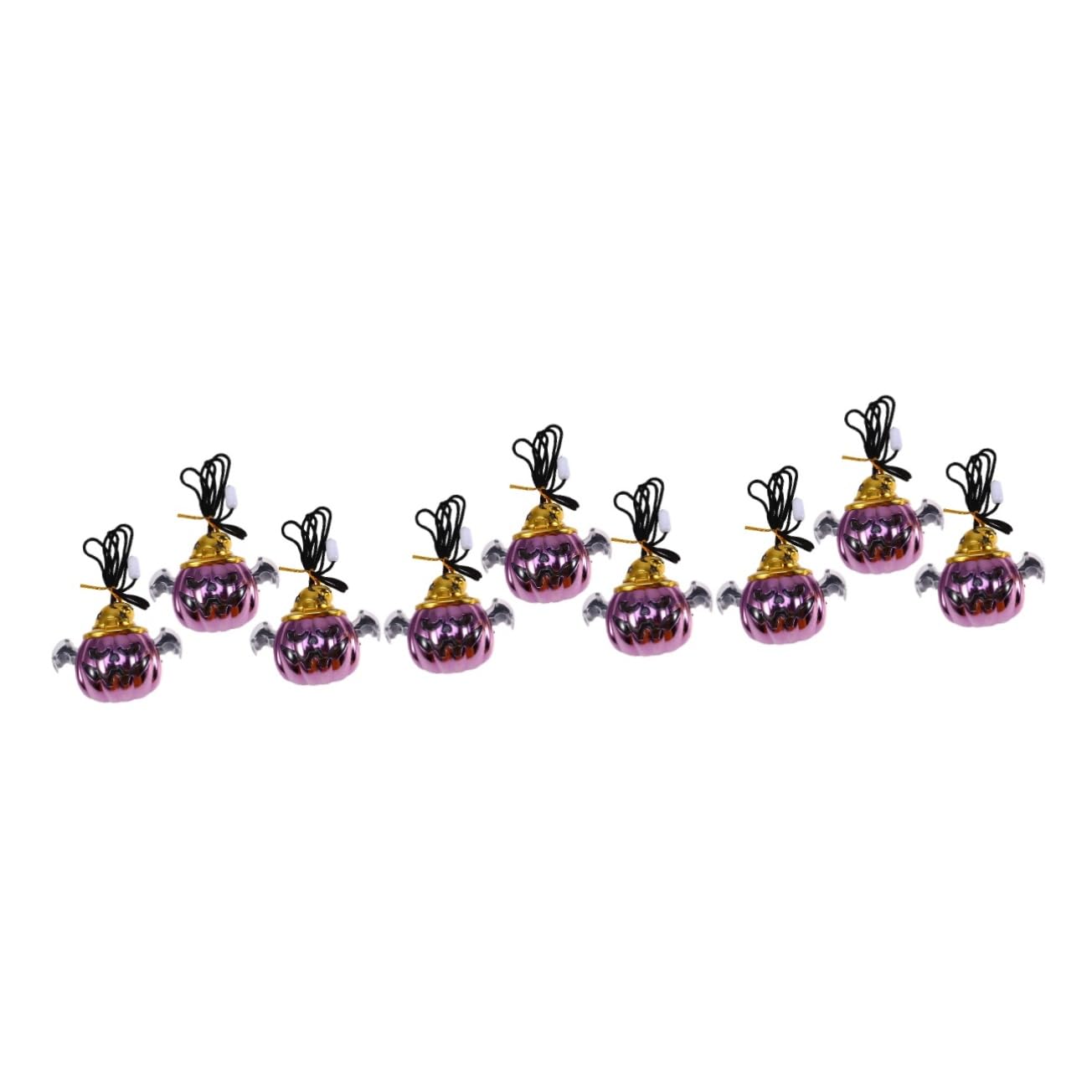 Toyvian 9stücke Halloween Leuchtende Kürbisanhänger Halskette Für Junge Mädchen Spaßige Party-deko Für Kostüme Rave-events Und Halloween-feiern