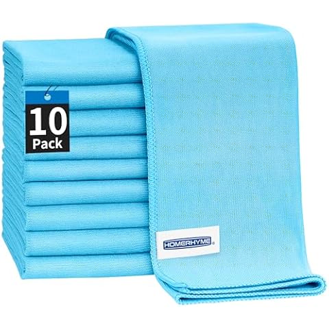 HOMERHYME Microfiber Glass Cleaning Cloth - 12 Pack Cover