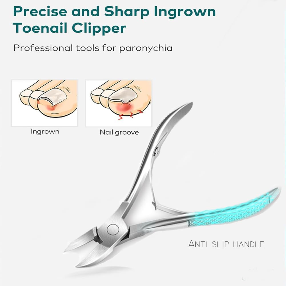 Professional Manicure Kit, Nail Scissors, Cuticle Cutter, Nail Clipper, Hand Sanitizer, Grey