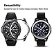 [2+2Pack] Privacy Screen Protector Case for Samsung Galaxy Watch 5/Galaxy Watch 4 44mm, Haojavo Hard Anti-Fog Cover Protective Bumper + Anti Spy Private Tempered Glass Film for Galaxy Watch 5&4 44mm