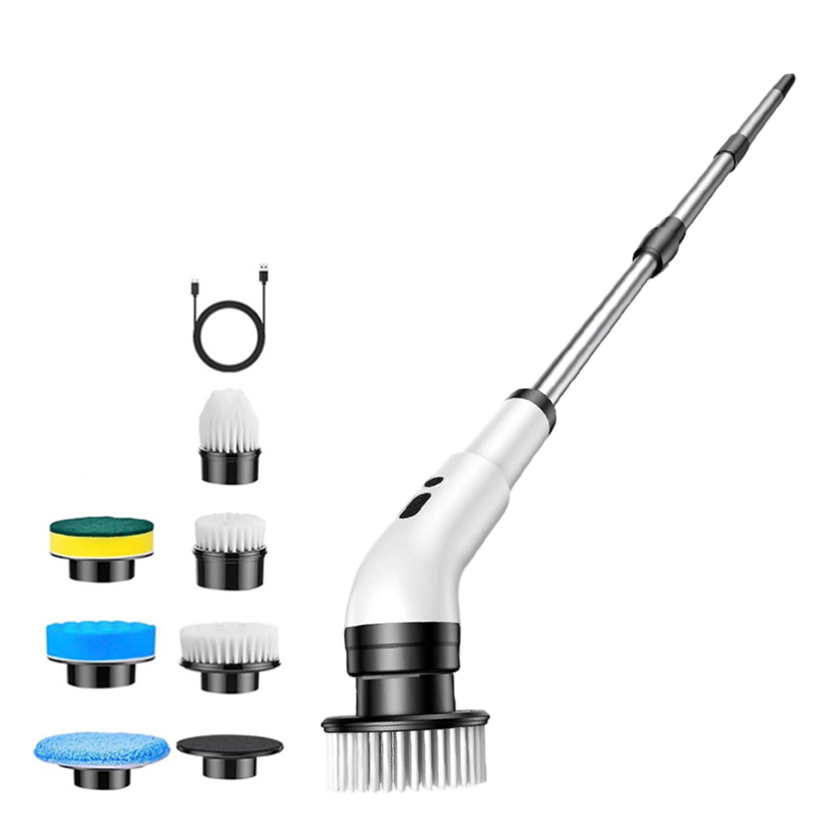 Pangboer D Shower Grout Scrub Brush, Cordless Rechargeable Electric Scourer With Long Handle For Kitchen Sink Upkeep Tasks Electric Scrubber Power Brush