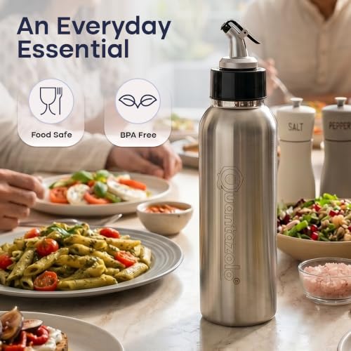Image of Oil Dispenser for Kitchen Stainless Steel 750ml Oil Bottle for Kitchen