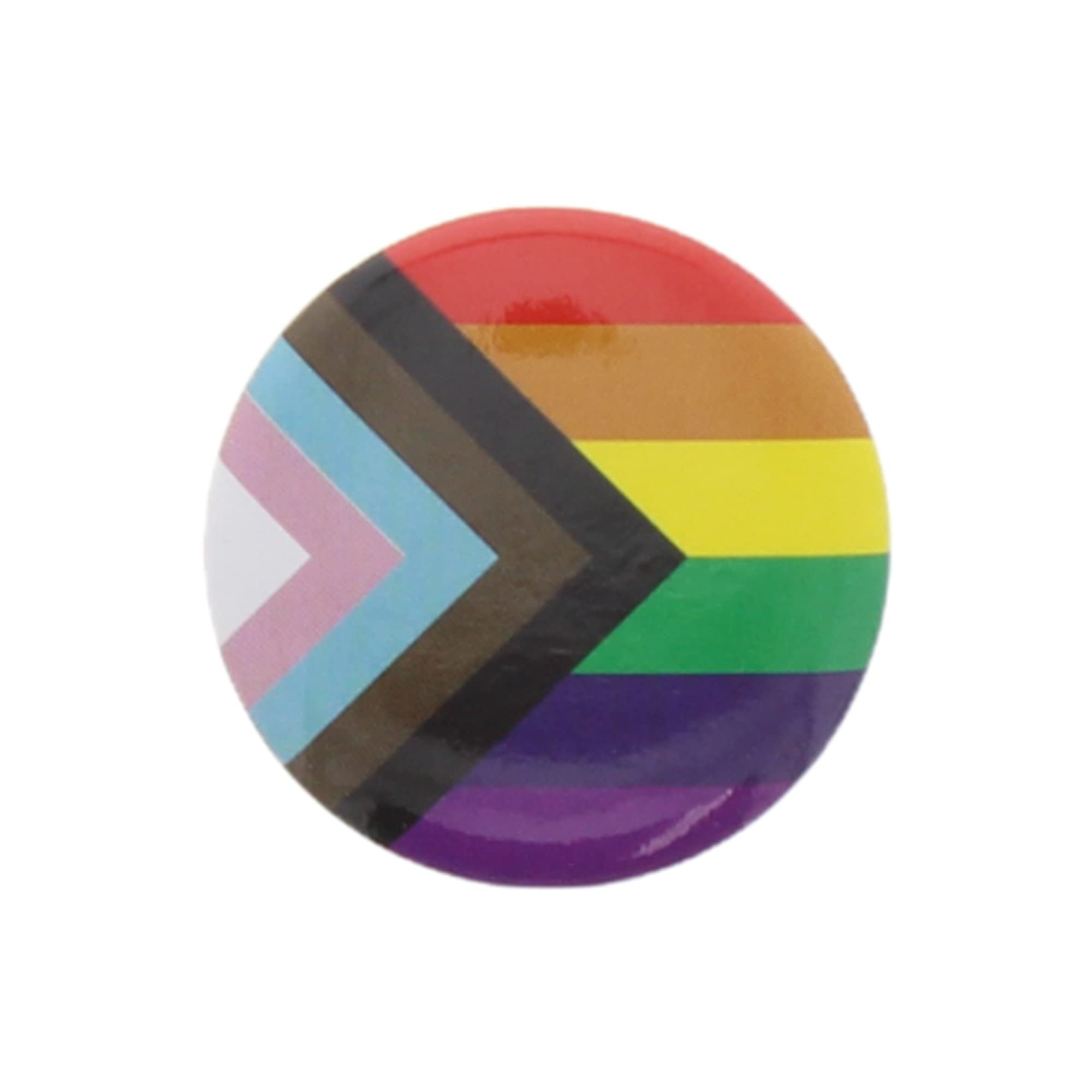 Zac's Alter Ego Unisex 25Mm Button Badge Gay Pride Progress Colour Accessories - Flag Badge Hand Flag Lei