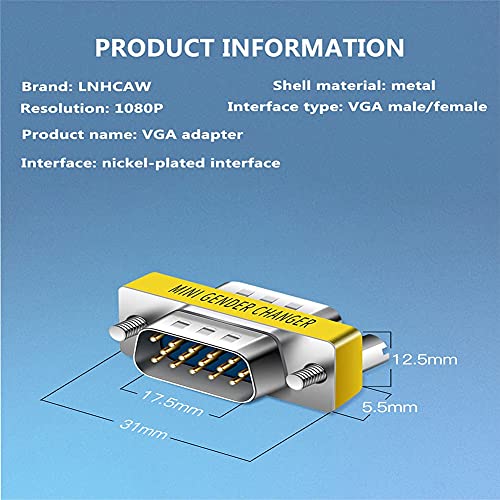 Adaptador VGA Macho a Hembra 2 unidades miniatura 6