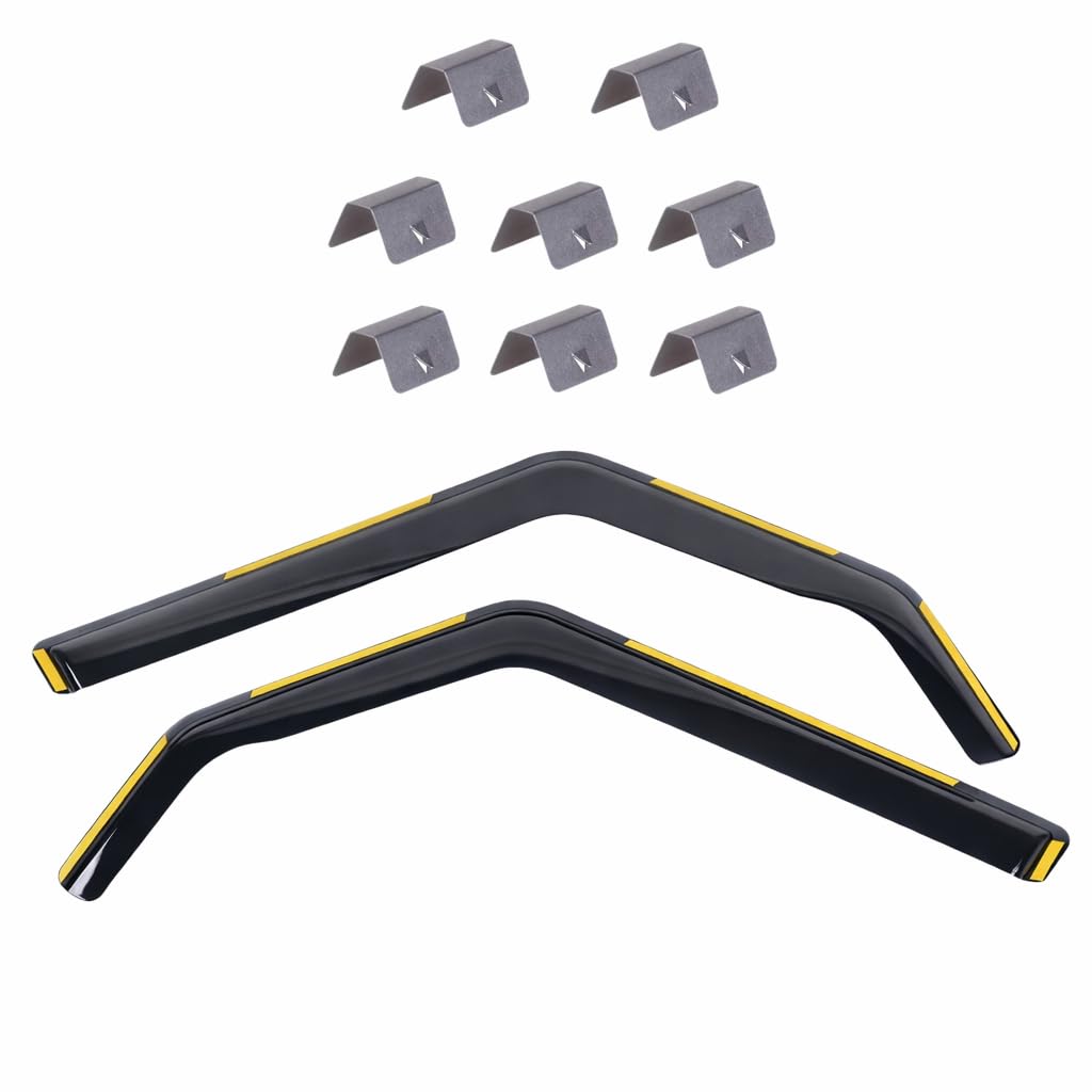 Set mit 2 Windabweisern für Fiat Doblo 2010, 2011, 2012, 2013, 2014, 2015, 2016, 2017, 2018, 2019, 2020, 2021, passend für Opel Combo 2012 bis 2018. Modelle ACRYLILI C Glas-Seitenvisiere