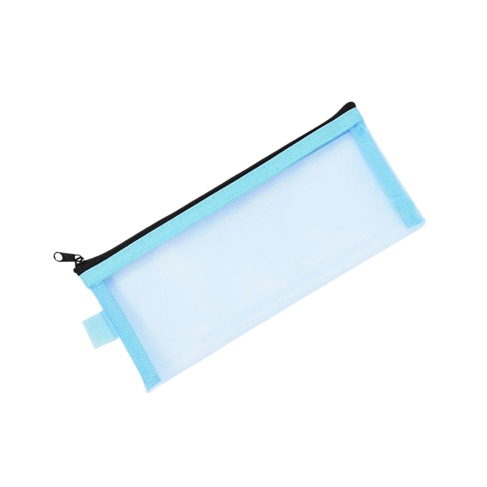 1 astuccio in rete for l'ufficio scolastico | Organizzatore di cancelleria in nylon, resistente, trasparente, di grande capacità, semplice in tinta unita(Blue)