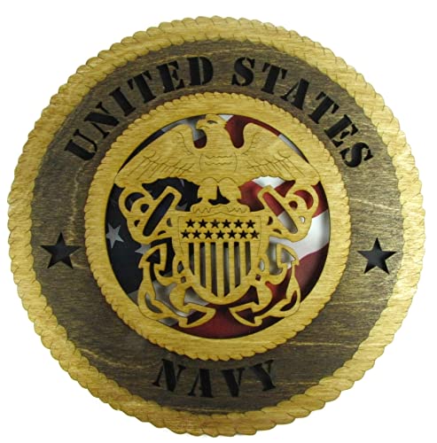 Orange Kat 6 Branch Set Laser Cut Military 8 Inch Wall Plaques With American Flag thumb #6