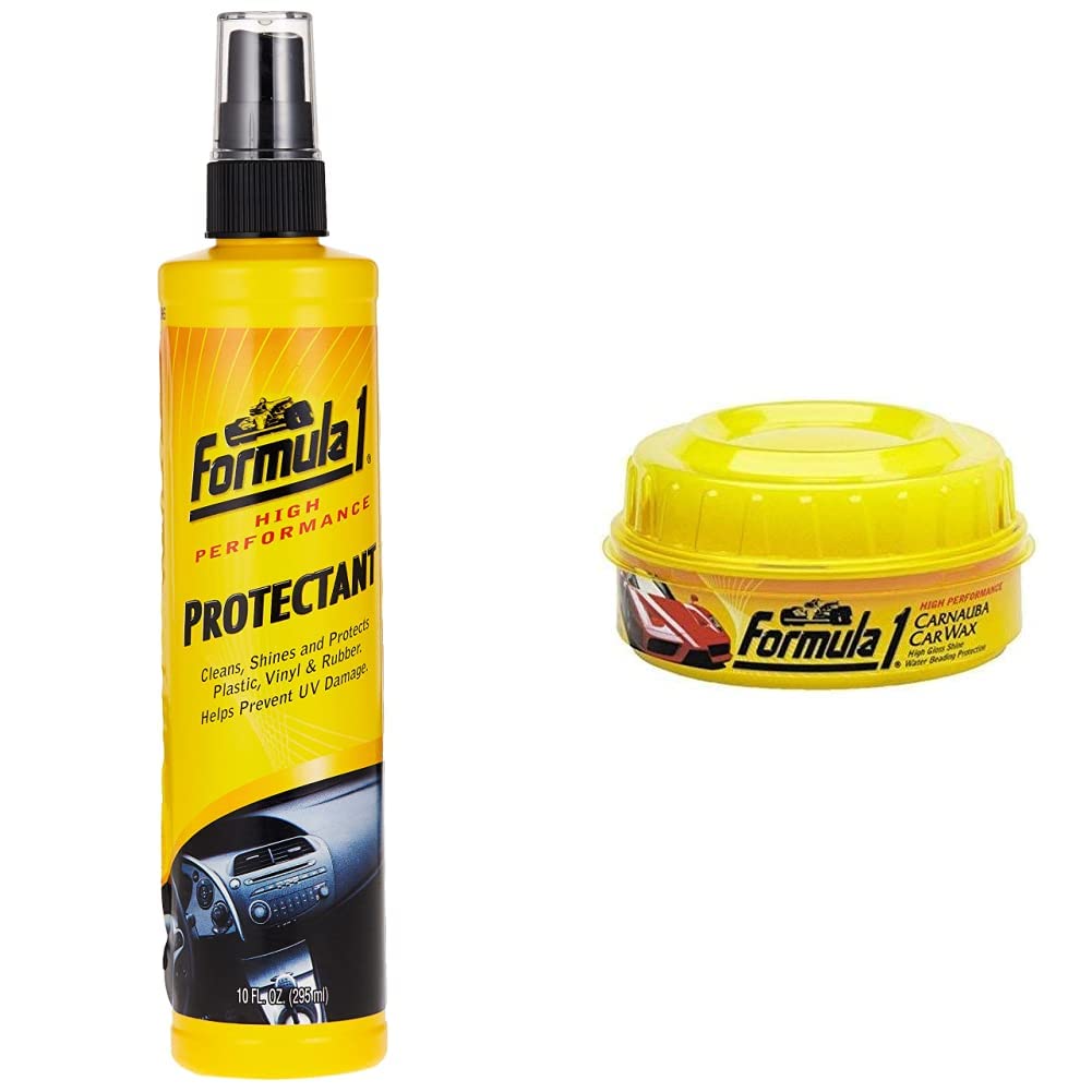 Formula 1 615006 Protectant (295 ml) & Formula 1 613762 Carnauba Paste Wax (340 g)