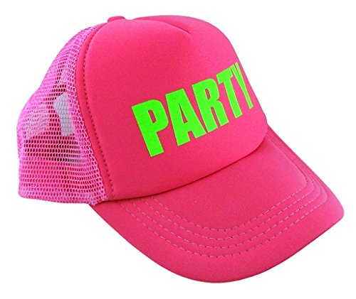 Funny Guy Mugs Party Neon Pink Trucker Hat - Adult - Unisex - Adjustable