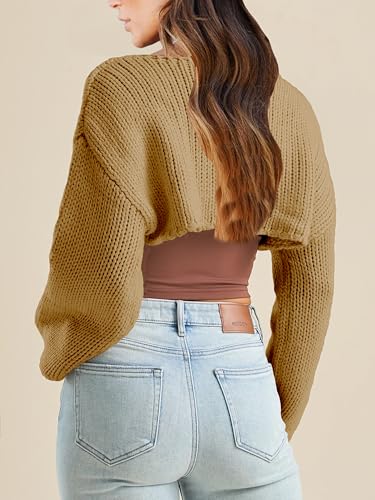 Image of Womens Bolero Crochet Crop Shrug Shoulder Knit Cropped Sweater | Y2K Crochet Crop Top, Half Sweater, Cozy Chest Over the Shoulder Top Cardigan, Cut Off Super Crop, Ballet Lace Sweater