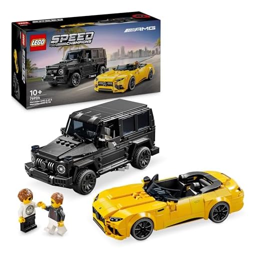 LEGO Speed Champions Mercedes-AMG G 63 & Mercedes-AMG SL 63 Car Toys, Vehicle Playset for Kids, 2 Building Sets with 2 Driver Minifigures, Gift for 10 Plus Year Old Boys and Girls 76924