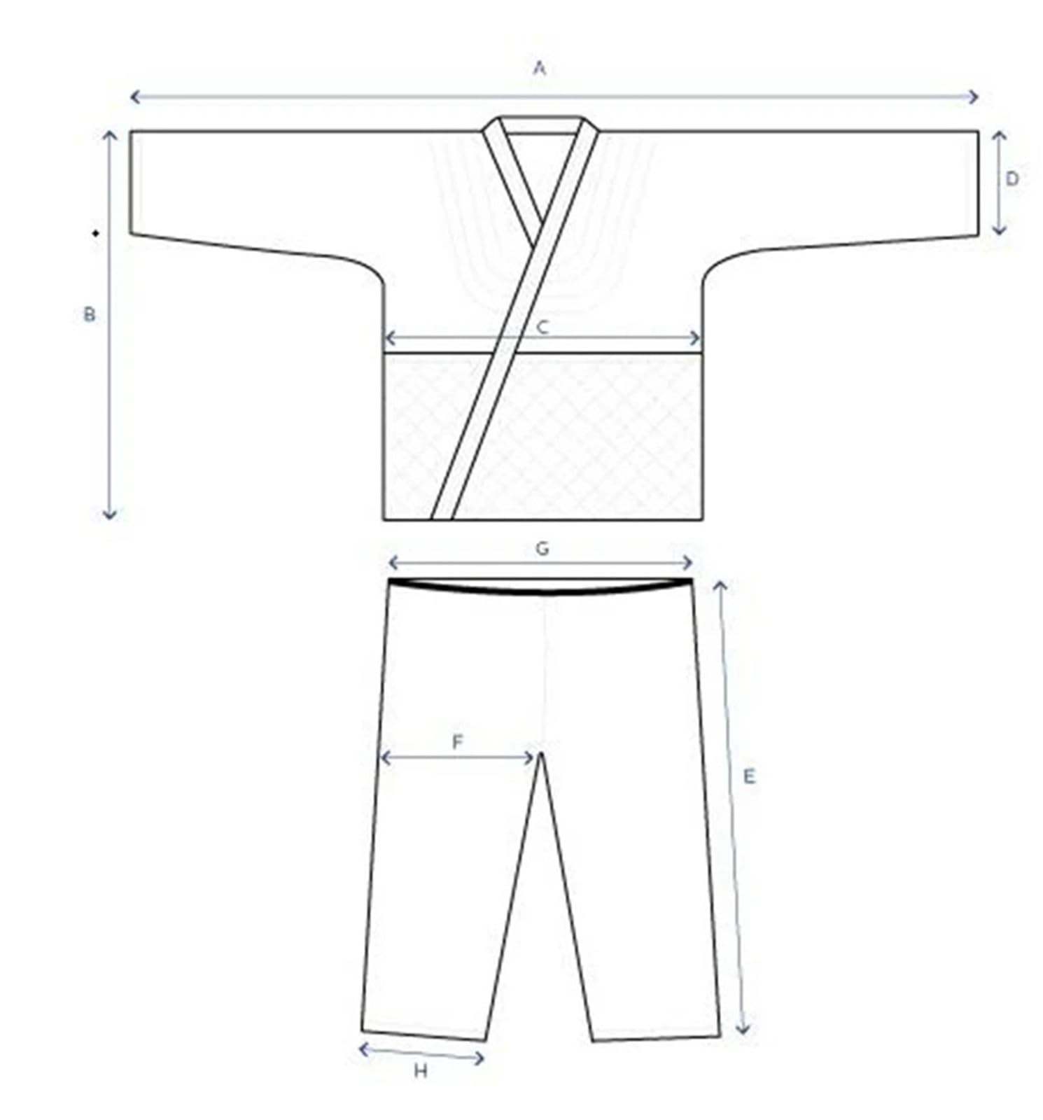 Traje De Judo Trajes de Judo Gi tejido único for competición o entrenamiento, pantalón tipo kimono, blanco y azul con cinturón