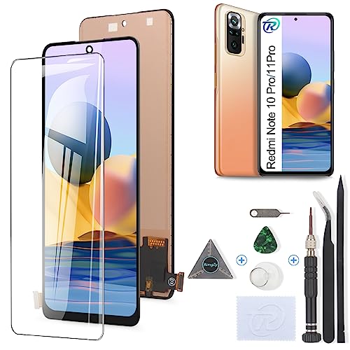 Display LCD Sostitutivo Per Xiaomi Redmi Note 10 Pro 6.67 Pollici, Touch Screen Assembly Con Attrezzi