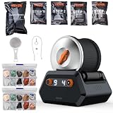 VEVOR Professional Rock Tumbler Kit for Adults Kids, 3LB Direct Drive Rock Polisher with Rough Gemstones/Grits/Jewelry Fastenings, 4-Speed/9-Day Timer, STEM Gift, Pro, Black