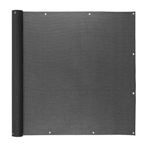 Ventanara® Balkonverkleidung Sichtschutz PVC Balkonumspannung Zaun Verkleidung Blende Windschutz Folie 500 x 75 cm Anthrazit