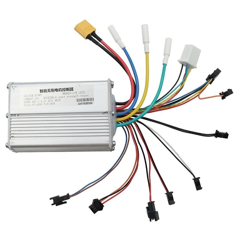 ScooterzubehöR Elektroroller 36V 48V Intelligenter bürstenloser Motorcontroller + 5/6-polige Instrumentenanzeige for Roller E Scooter Controller(TF-100 5-PIN)