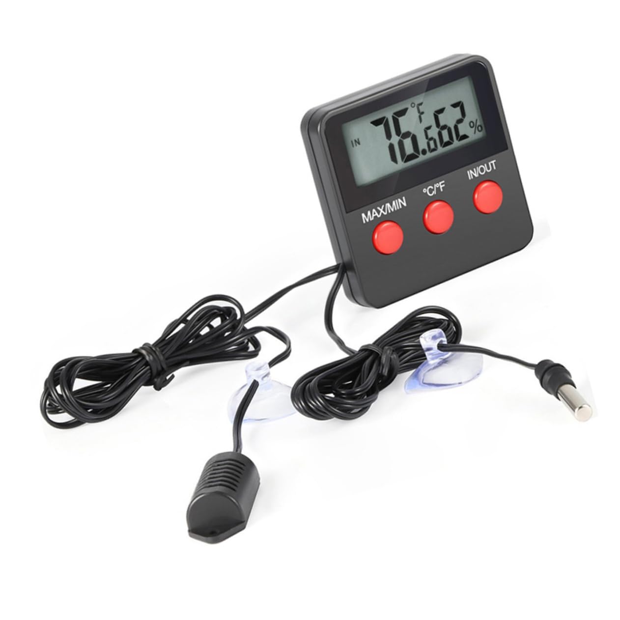 HOMSFOU 3pezzi Termometro Igrometro Digitale per Reptili e Incubazione Uova Misuratore di Temperatura e umidità Senza Batteria Display Facile da Montare per Terrari e Ambienti Domestici