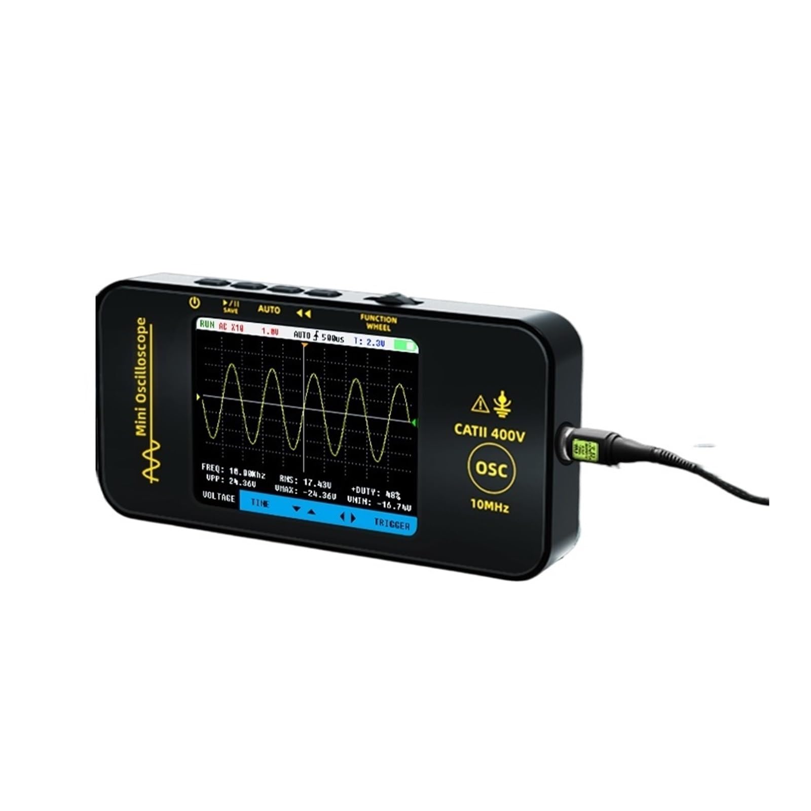 NUEVOS osciloscopios digitales portátiles OT3, frecuencia de muestreo 48 bits, ancho banda analógico 10 MH/z, compatibilidad con actualización firmware y almacenamiento formas onda(OT3 Oscilloprobe)