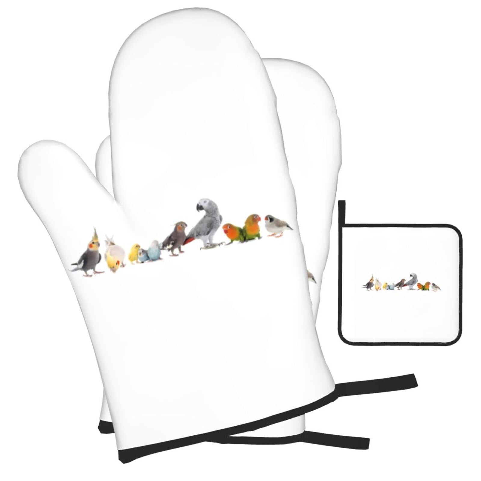 小鳥柄ミトン Amazon.co.jp: インコ 鳥 鳥柄 耐熱鍋つかみ オーブンミトン なべ