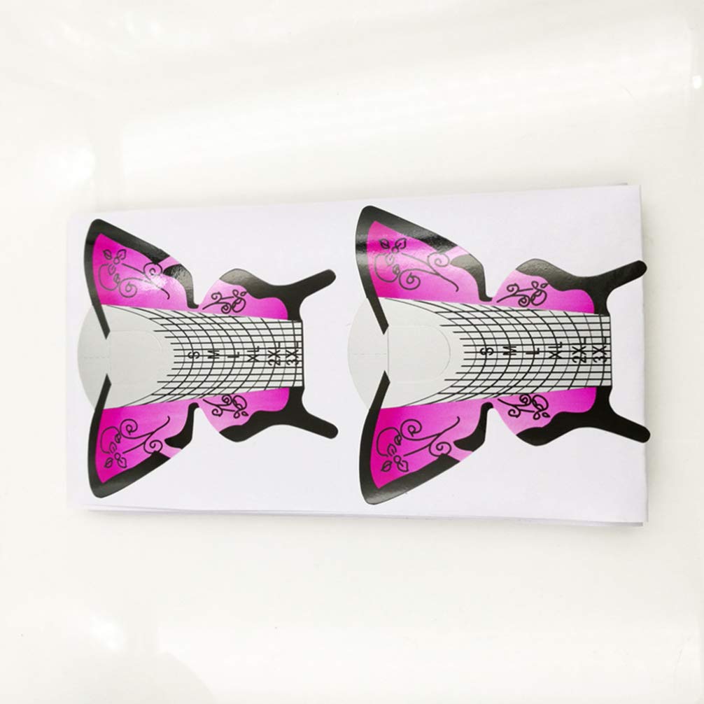 FRCOLOR Cartine Per Ricostruzione Unghie Estese 100 Pezzi Con Numeri Guida Strumento Per Unghie Gel Uv Accessori Nail Art Professionale E Uso Domestico