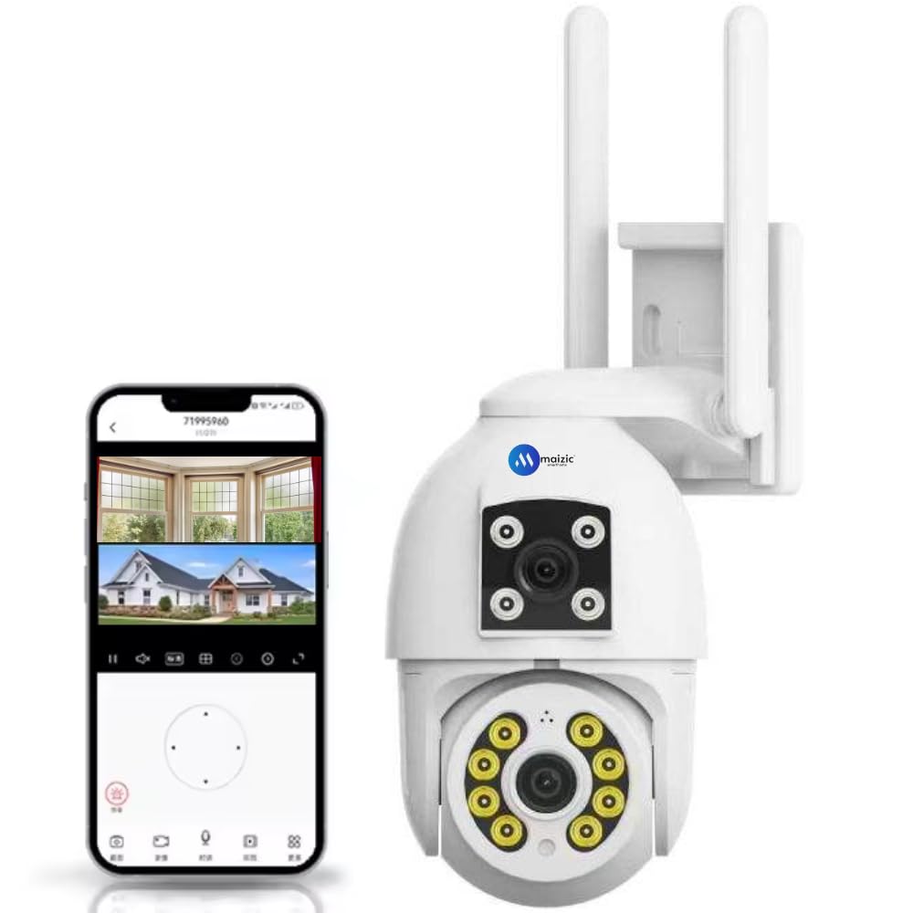 Maizic Smarthome SuperCam Dragonfly 5+5MP UHD Dual Lens/Screen WiFi Outdoor CCTV Camera for Home | Color Night Vision | Human Detection | Two-Way Audio | IP66 Waterproof Security Camera-picture-19