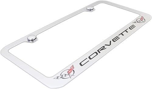 Miniatura 2 de License Frame Inc. Chevrolet Corvette C5 - Marco de matrícula de metal cromado