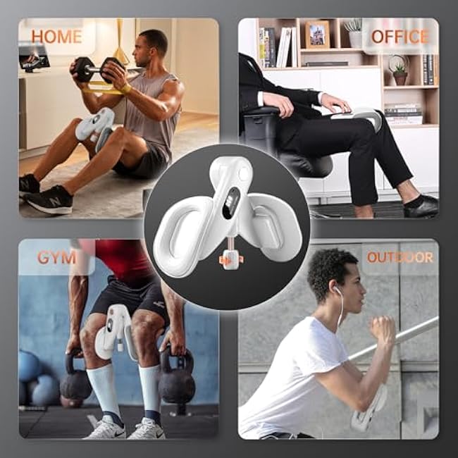 Thigh Master Hip Trainer Kegel Exerciser, Pelvic Floor Muscle Trainer for Women and Inner Thigh Exercise Workout for Men, Thigh & Hip Strengtheners for Home Gym Workout