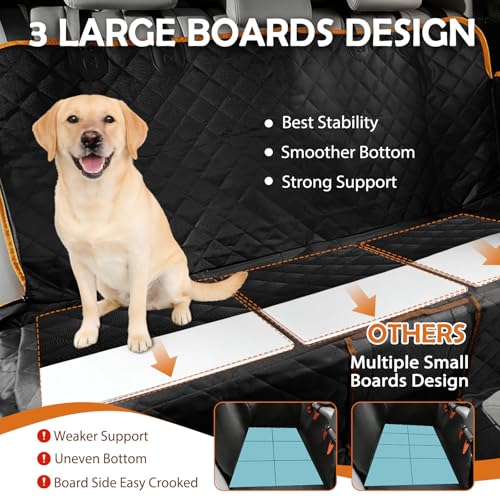 Hundedecke Auto Rückbank, Wasserdicht Kratzfeste Seitenschutz, Hund Auto Rückbank, Autoschondecke Hund Rücksitz, Autoschondecke Hund, Hundematte Autositzbezug Universal für PKWs, LKWs und SUVs
