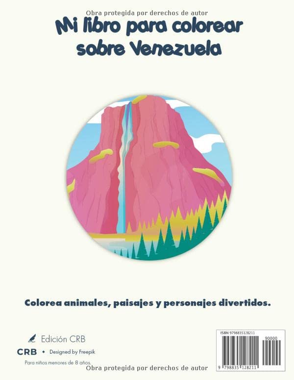 Miniatura 2 de Mi libro para colorear sobre Venezuela Dibujos para colorear de animales, paisajes y personajes, niños de 4 a 8 años (Spanish Edition)