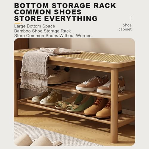 Banc de rangement à chaussures élégant et rembourré pour l'entrée de maison - 7