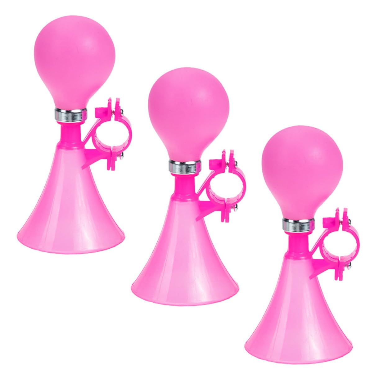 GOOHOCHY 3pcs Decorative Bike Air Horns Manual Squeeze Bugle Horns for Teenagers Loud Sound Accessories for Standard Mountain