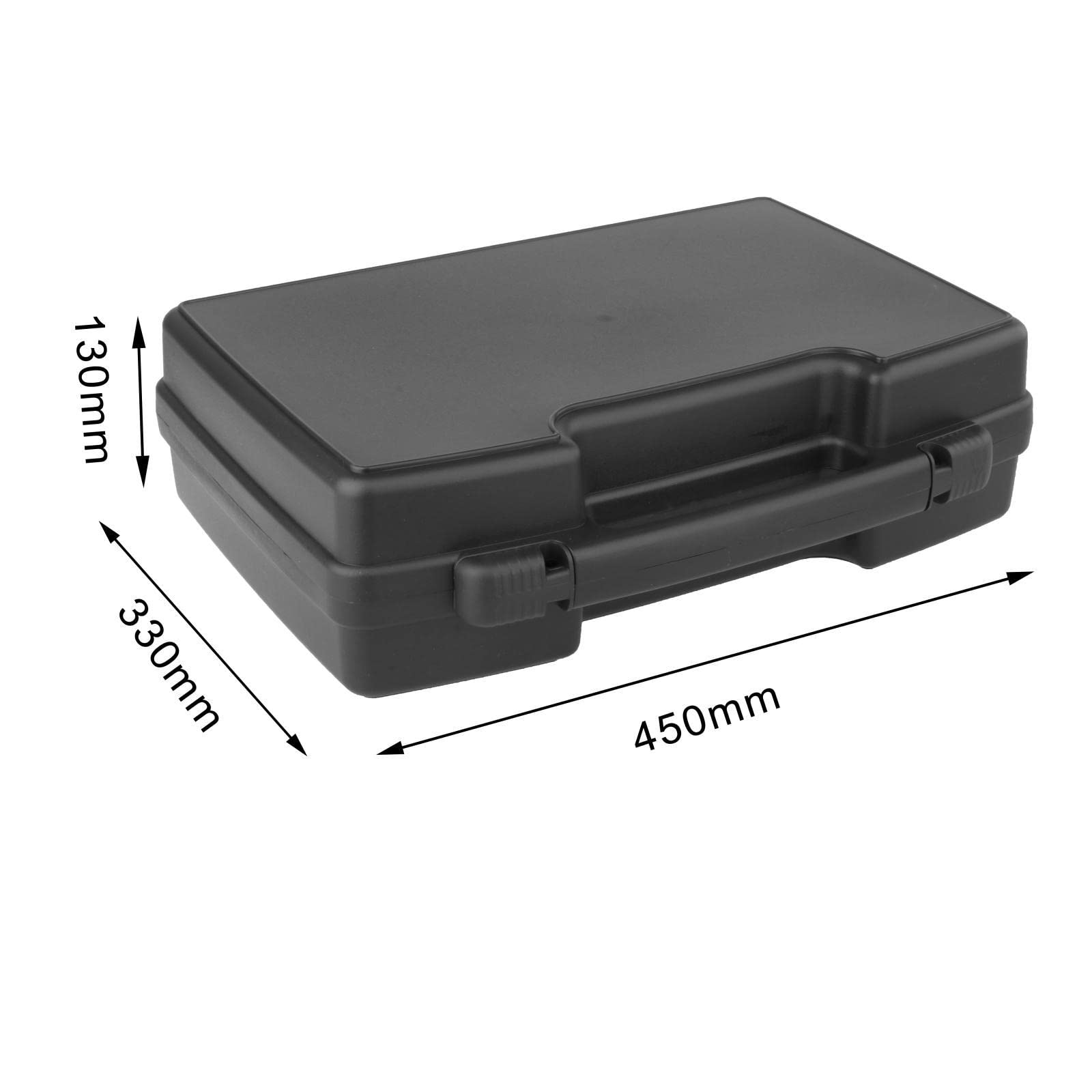 Qianly Boîte à outils de protection avec éponge Boîte de rangement pour outils électriques Organisateur en mousse Anti-impact Boîte vide Valise Organisateur, 450mmx330mmx130mm