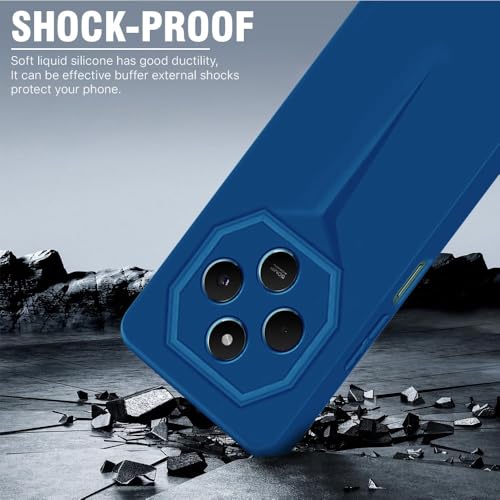 Image of WOW IMAGINE Back Cover for Redmi A4 5G | Poco C75 5G | 14C 5G | Poco M7 | Blade Series Ultra Thin Case with Lightweight Design | Camera Protection | Soft Matte Silicone Flexible Mobile Case - Blue