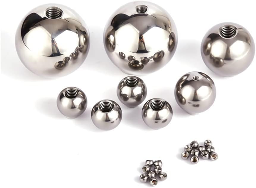 Steel Ball,Ball Bearings,M14 M16 M18 M20 Metric Thread Half Hole 304 Stainless Steel Drilling Balls Female Thread Blind Hole Dia 30/35/40/45/50/60mm(M20)