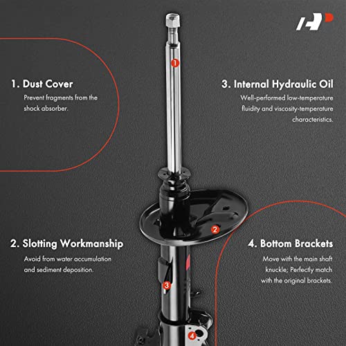 A-Premium Rear Pair [2] Strut Assembly Compatible with Toyota Highlander 2001-2003 & Lexus RX300 1999-2003, AWD, Driver and Passenger Side by A-premium - Image 3