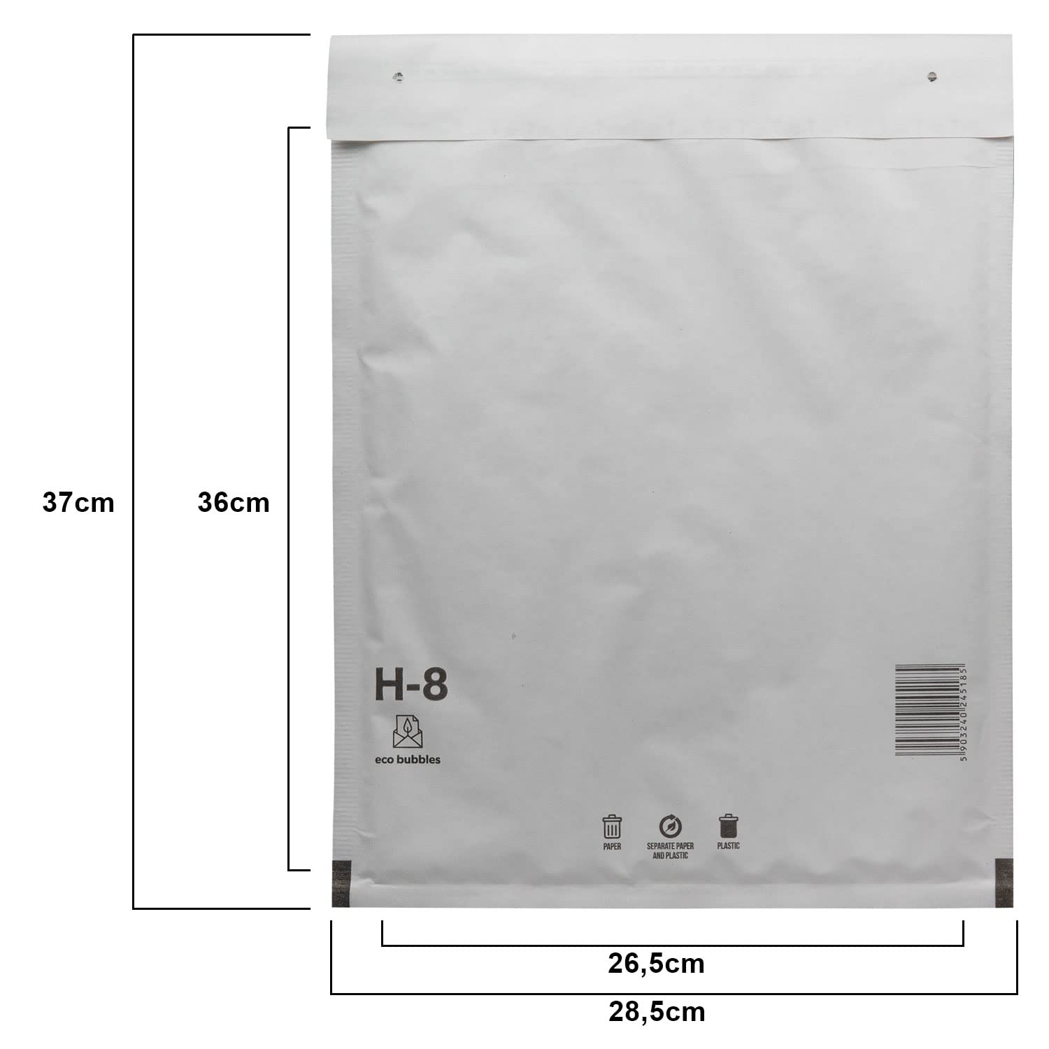 100 Versandtaschen Luftpolsterumschläge 290 x 370mm DIN B4 Luftpolsterversandtaschen Luftpolstertaschen Gr. H/8 H8 weiß Umschläge haftklebend gepolstert Polsterumschlag Taschen