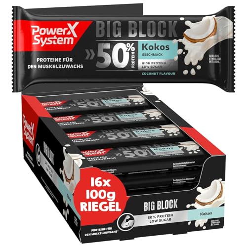 Power System Big Block Kokos Proteinriegel 16x100g