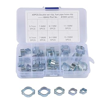 Elegant Essence Double Ear Clamps O Clips Mikalor Water Fuel Air Hose Assortment Box X40